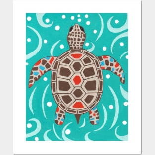 SEA Turtle Painting Posters and Art